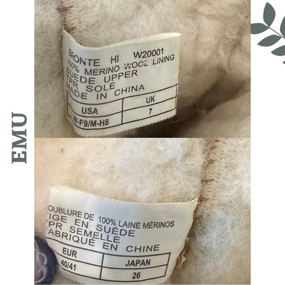 EMU Australia Tall Sheepskin Boots Brown Size 9 EU 40/41 - Picture 8 of 9